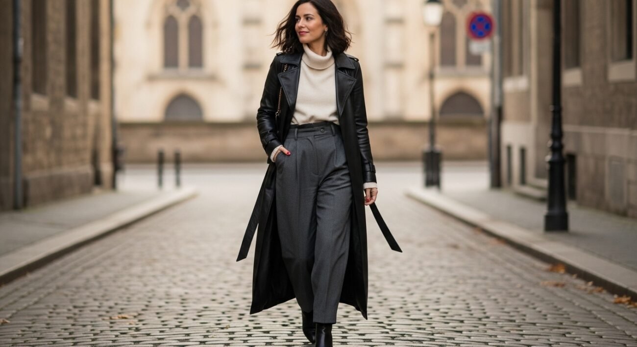 black leather jacket women