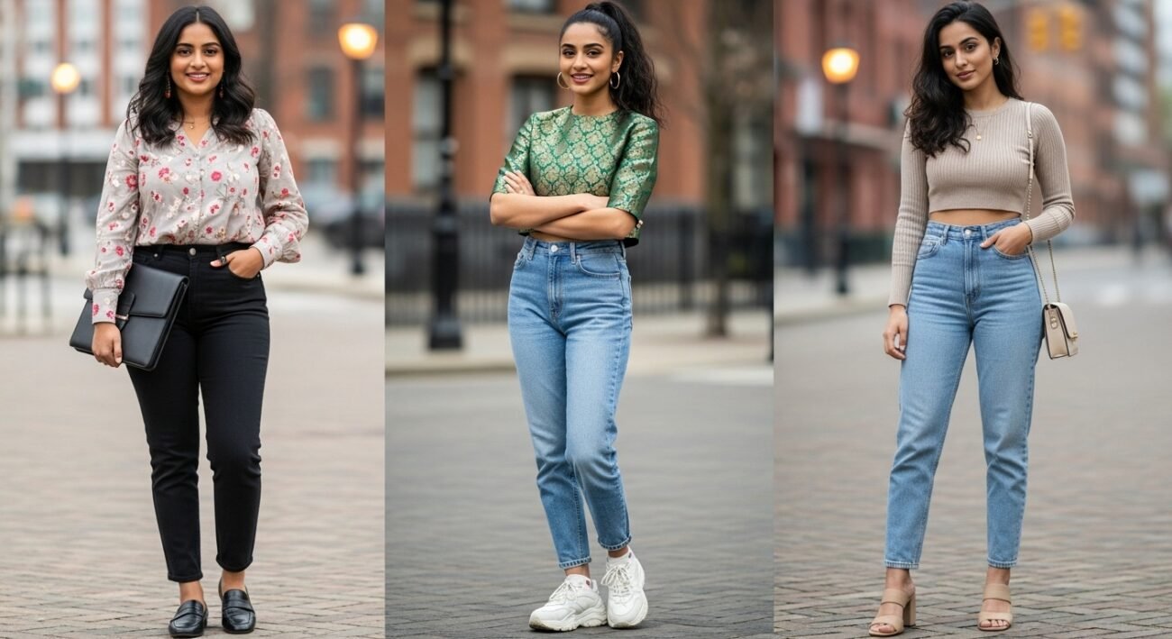 jeans and top for women