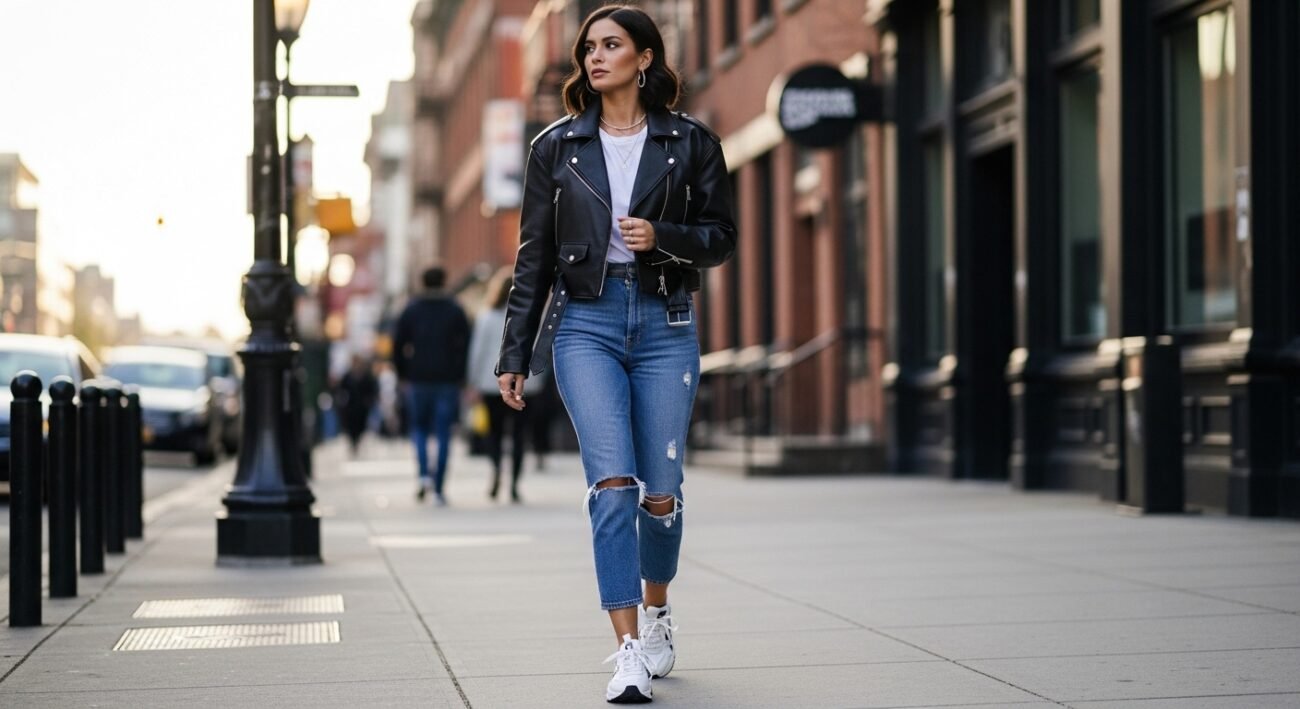 leather jacket women