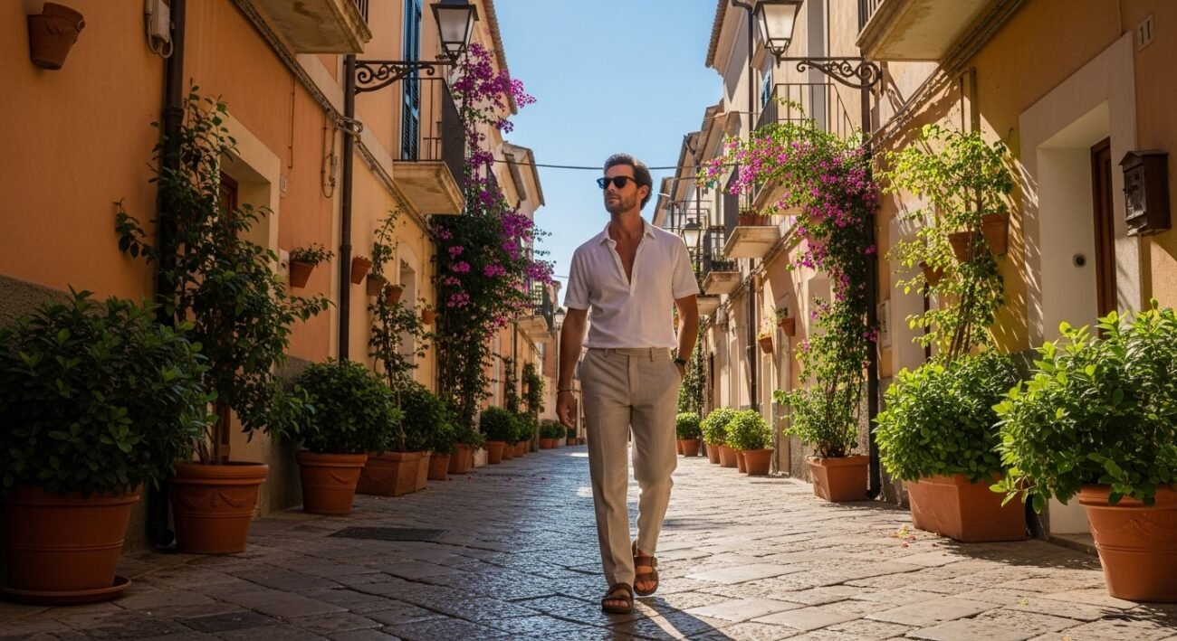linen trousers men