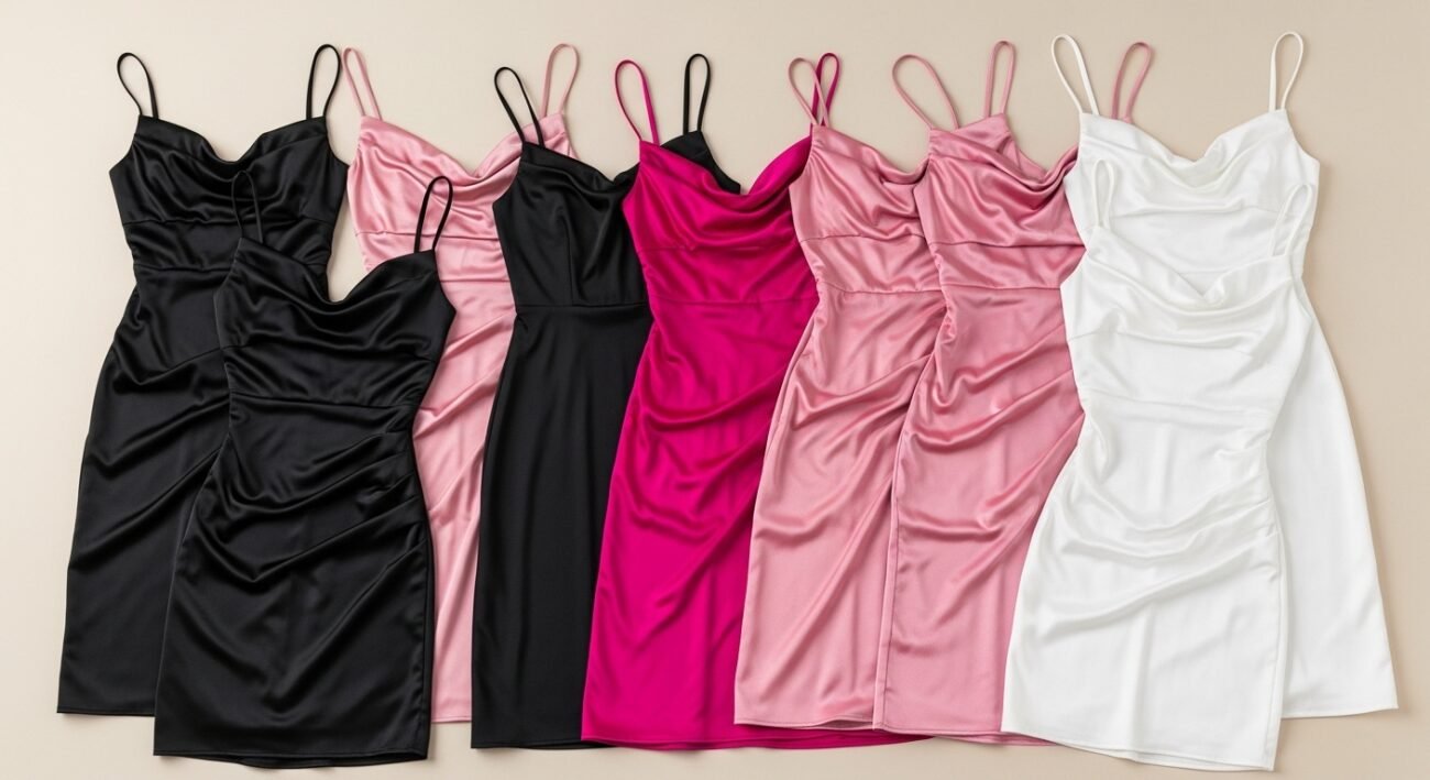 satin dress for women