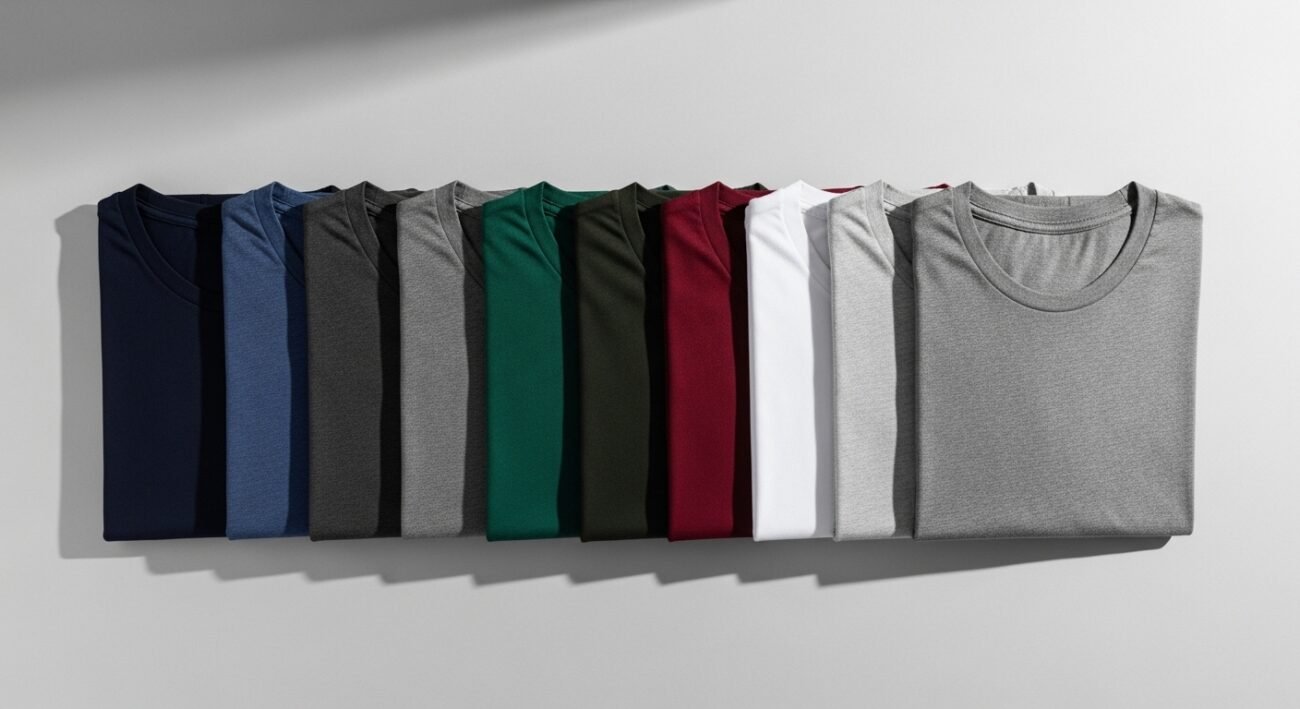 stack of colorful 4XXXXL t-shirts 2024 collection