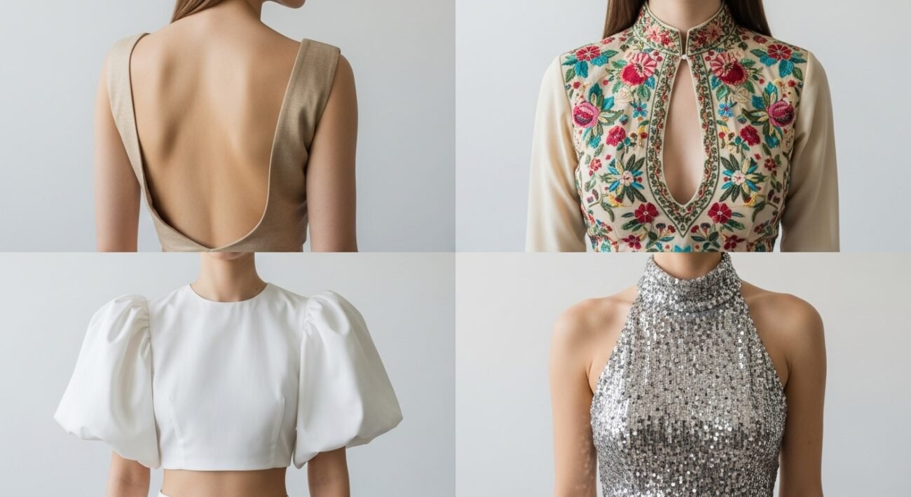 stylish party wear blouse designs