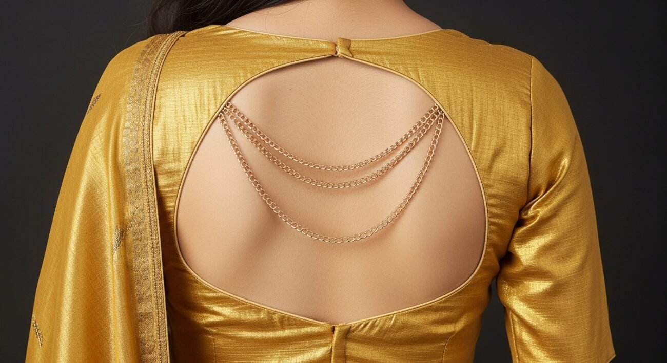 tissue silk saree blouse designs