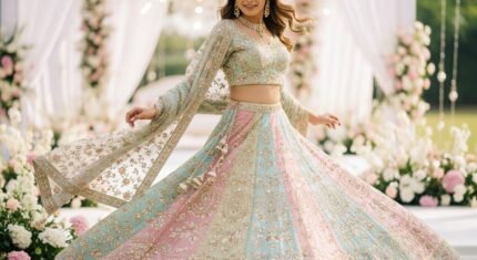 Emerald Green lehenga