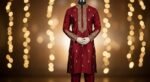 Mens maroon kurta pajama