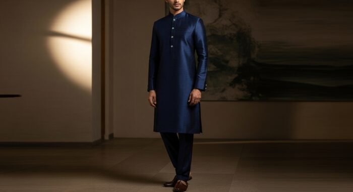 Mens navy kurta pajama