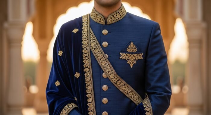 Navy Blue sherwani