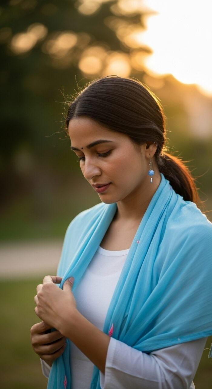 Powder Blue dupatta