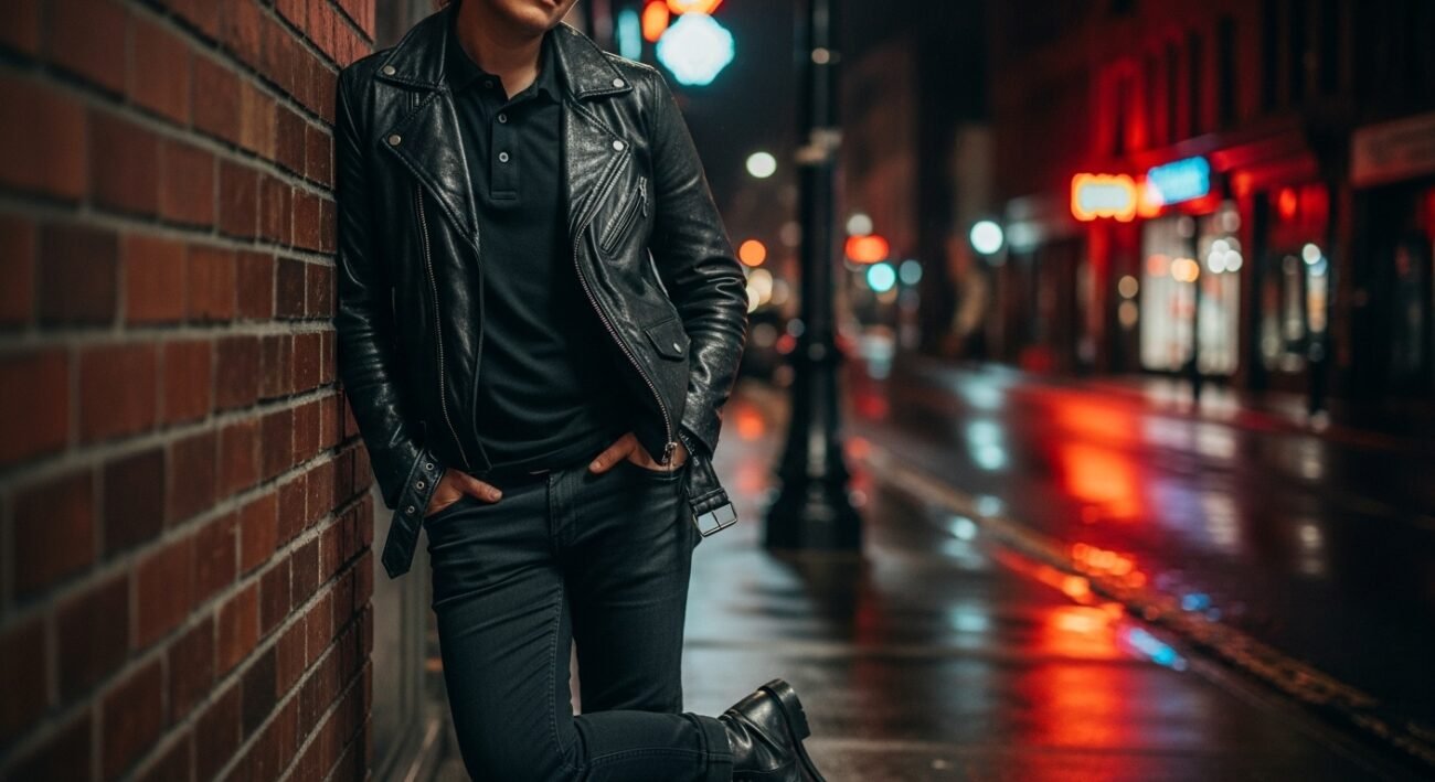 black polo t shirt