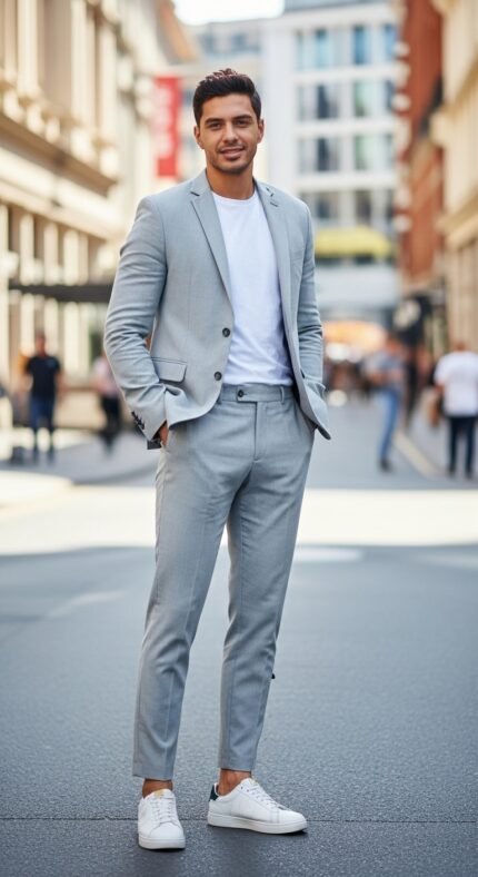 casual suits men slim fit
