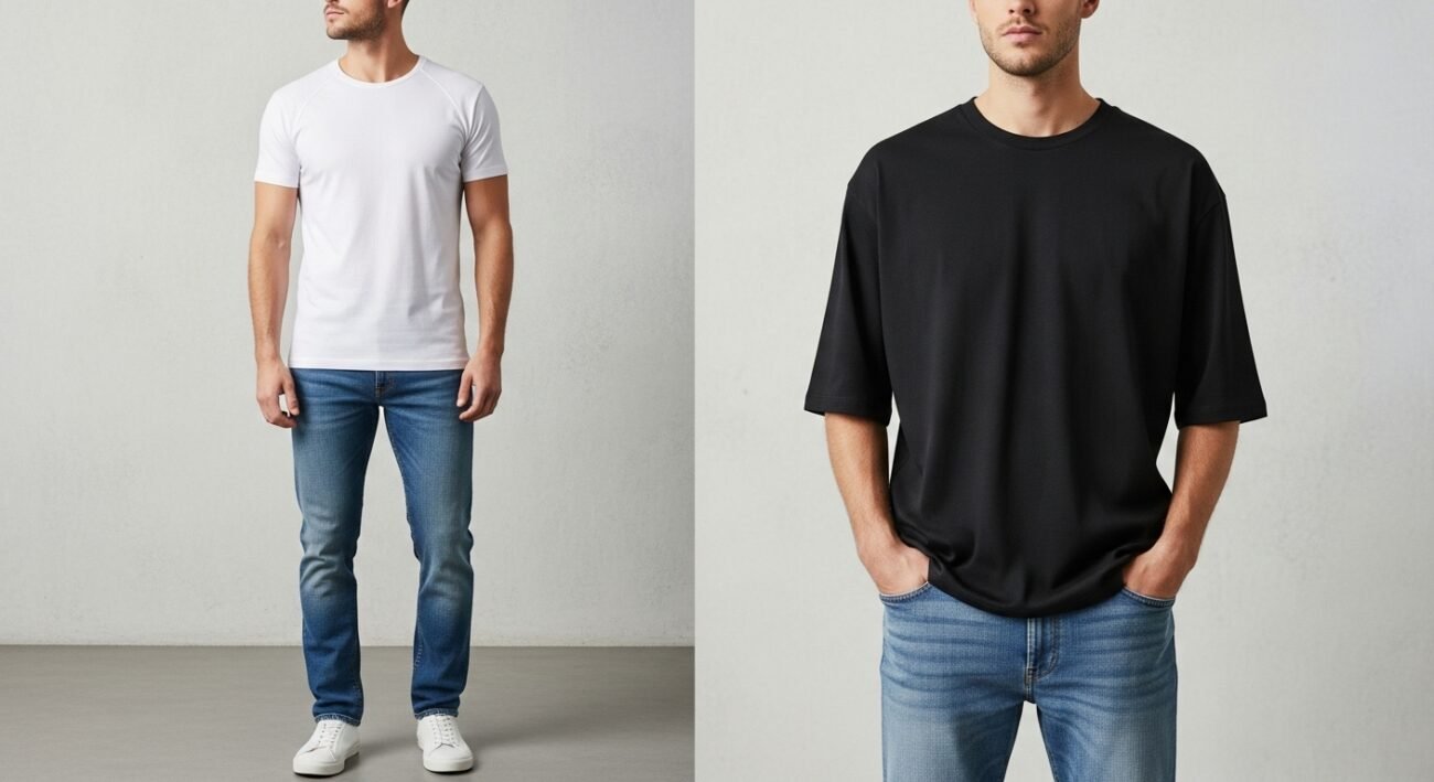 drop shoulder t shirt