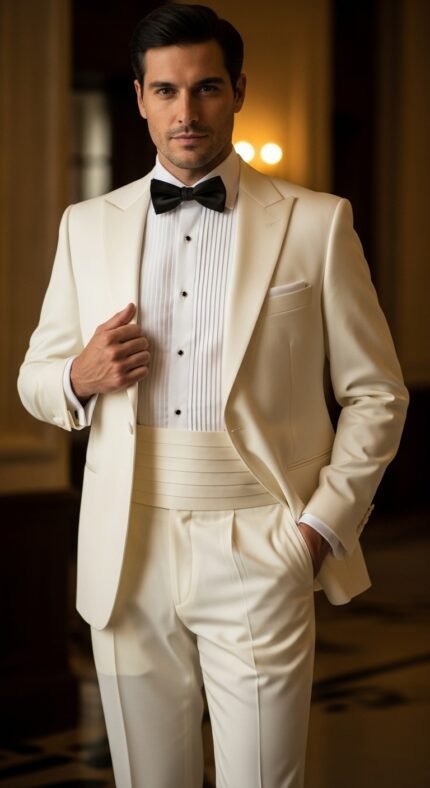 ivory white tuxedo