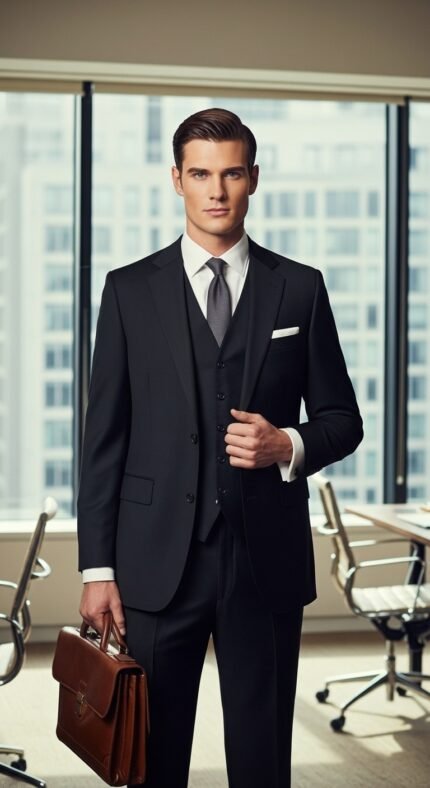 mens black suit