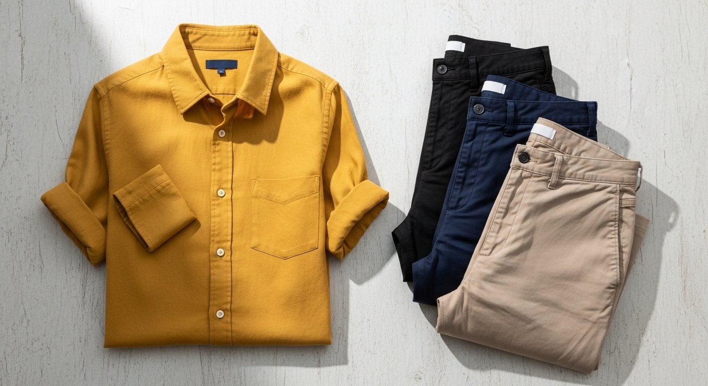 mustard color shirt
