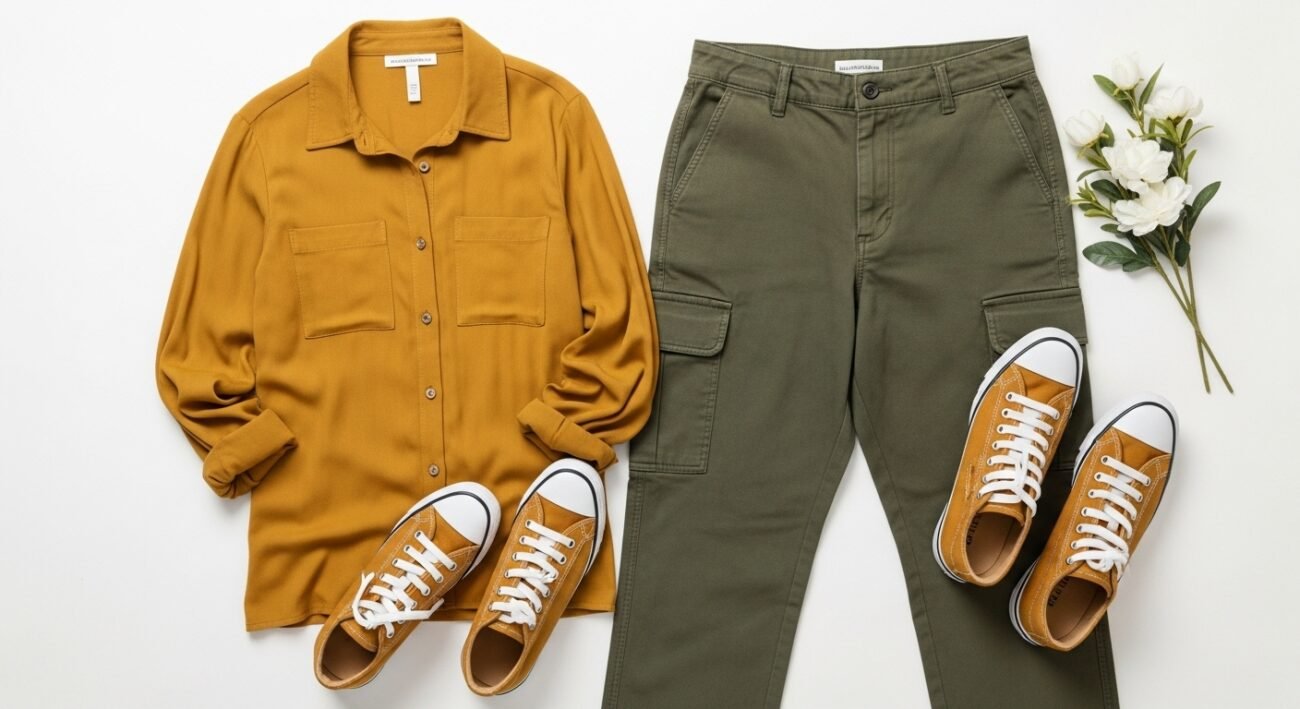 mustard colour shirt