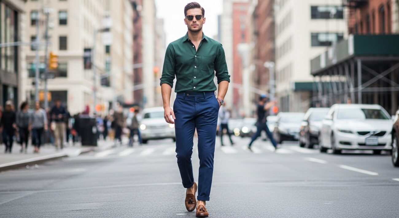 dark green shirt matching pant
